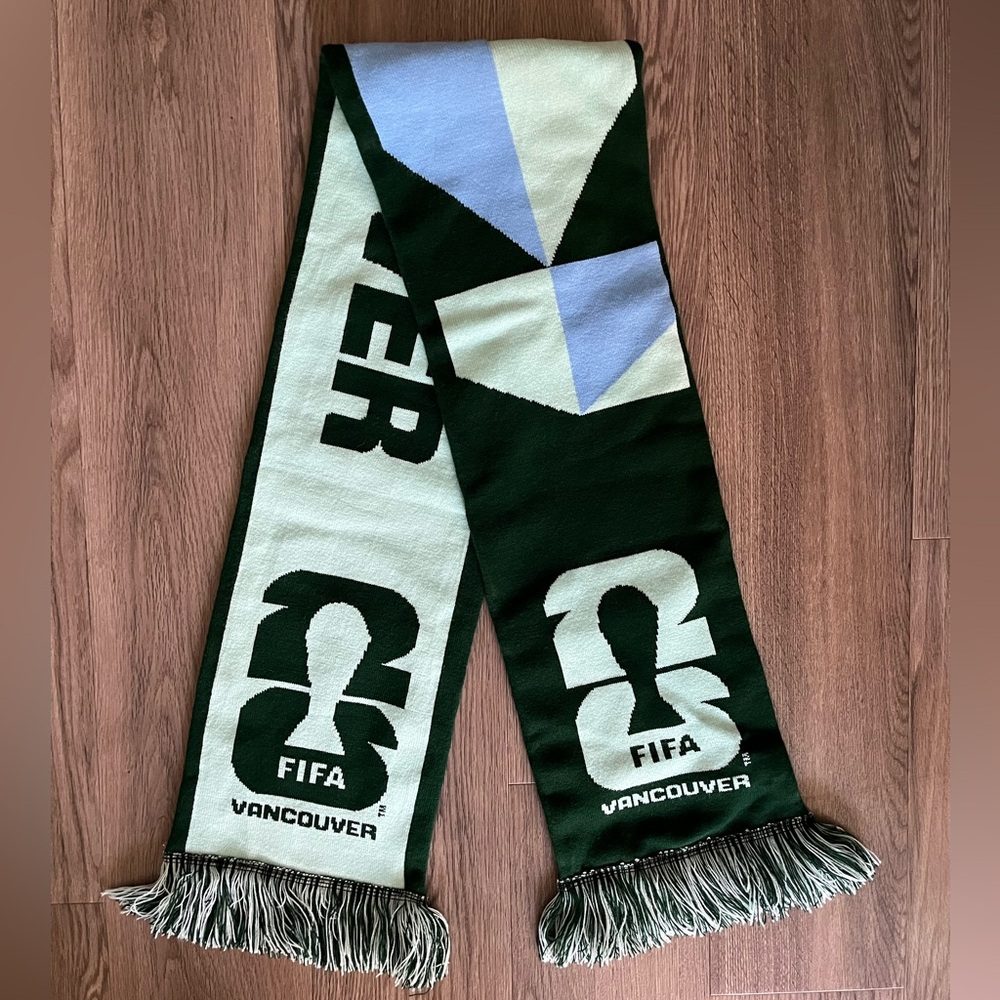 FIFA Vancouver Green & Light Blue Soccer Scarf